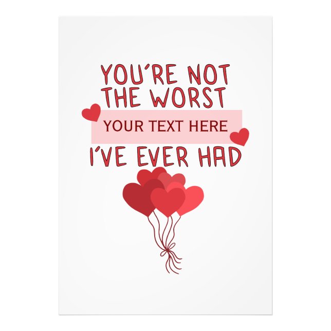 Personalised Custom Cute Valentines Day Photo Print (Front)