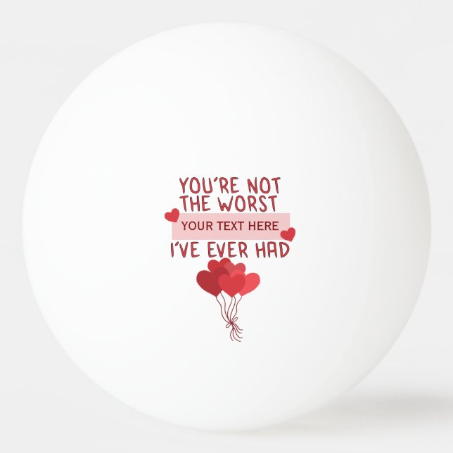 Personalised Custom Cute Valentines Day Ping Pong Ball (Front)