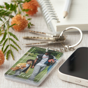 Personalised Custom Dad Photo Text Key Ring