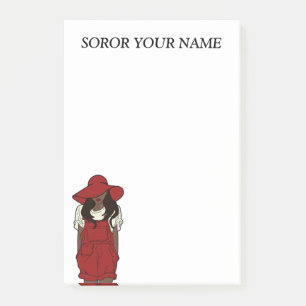 Personalised Custom Delta Sorority Post-it Notes