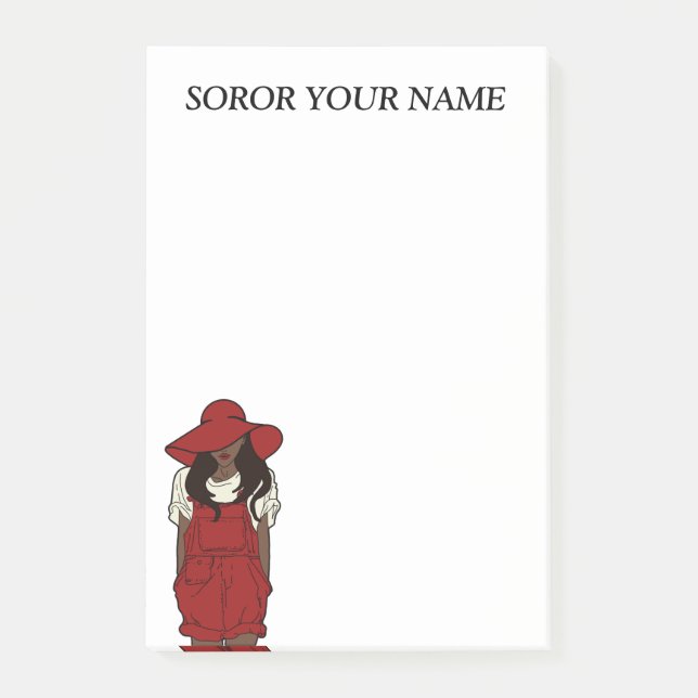 Personalised Custom Delta Sorority  Post-it Notes (Front)