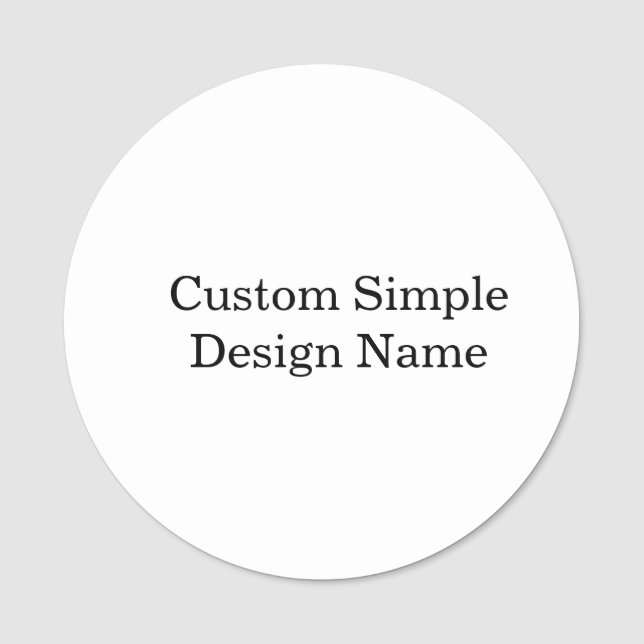 Personalised Custom Design 3" Round Name Tag (Front)