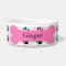 Personalised Custom Dog Bowl -- Pink Dog Bone