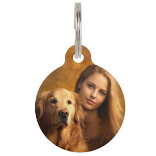 Personalised Custom Dog Cat Photo And Text  Pet Tag