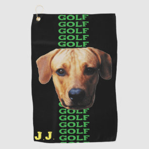 Personalised Custom Dog Face Golf Towel