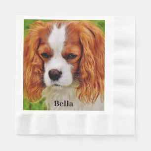 Personalised Custom Dog Lover Pet Photo and Name Napkin