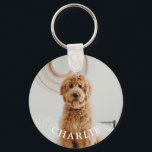 Personalised Custom Dog Pet Photo Keepsake Key Ring<br><div class="desc">This custom keychain features a photo of your favorited beloved pet and their name. So cute for keeping your fur baby with you at all times. Easily personalise by adding your pet's photo and name.</div>