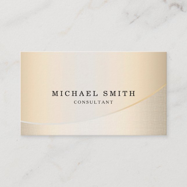 Personalised Custom Elegant Modern Plain Metal Business Card (Front)