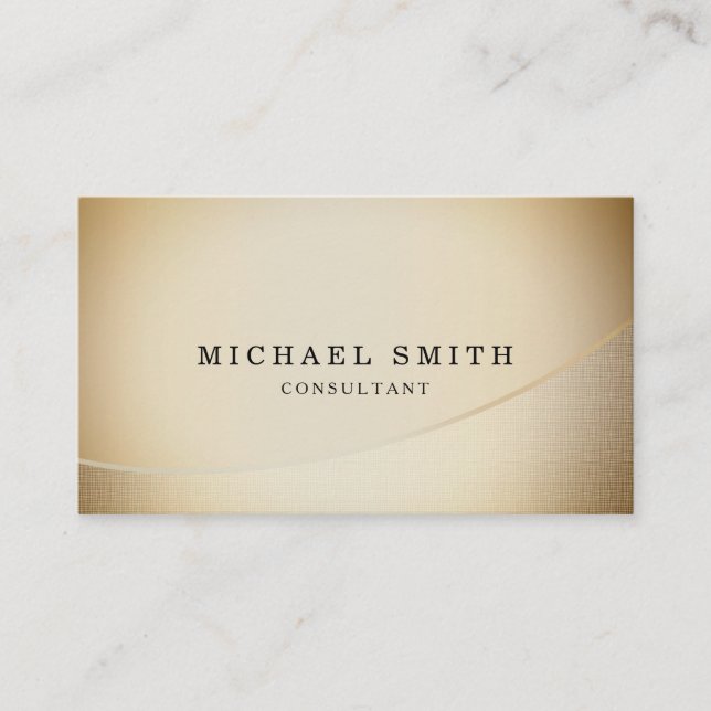 Personalised Custom Elegant Modern Plain Metal Business Card (Front)