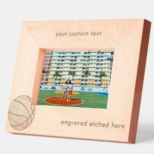 Personalised Custom Engraved Etched Basketball Frames