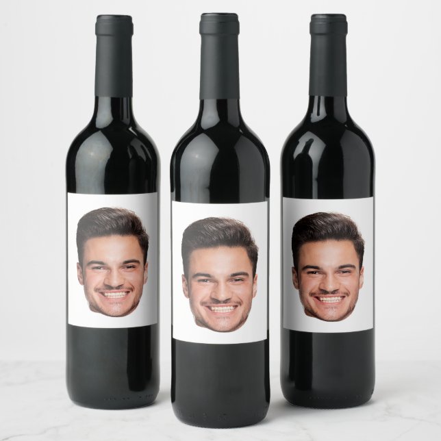 Personalised Custom Face Wine Label (Bottles)