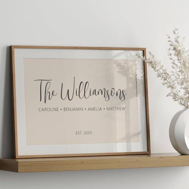 Personalised Custom Family First Last Names Sign (Creator Uploaded)