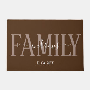Personalised Custom Family Name signature Door Mat