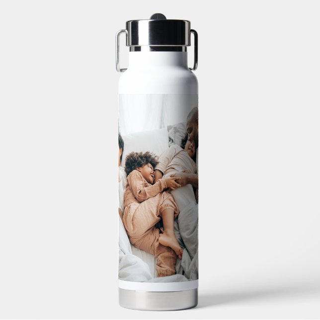 Personalised Custom Family Photo Water Bottle (Front)