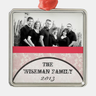 Personalised Custom Floral Flower PHOTO Ornament