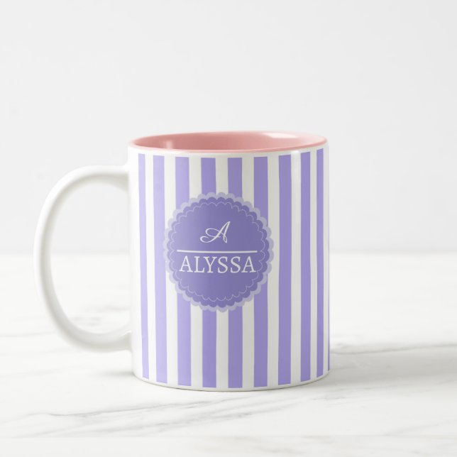 Personalised Custom Floral Name Mug (Left)