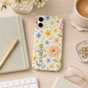 Personalised Custom Fun Classy Floral Art Pattern iPhone 16 Plus Case