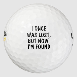 Personalised custom groomsman I once was lost Golf Balls