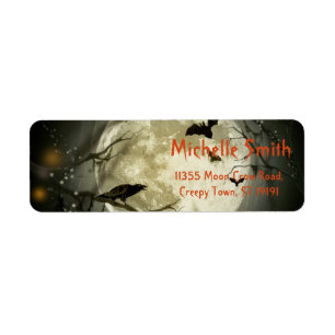 Personalised Custom Halloween Crow with Moon