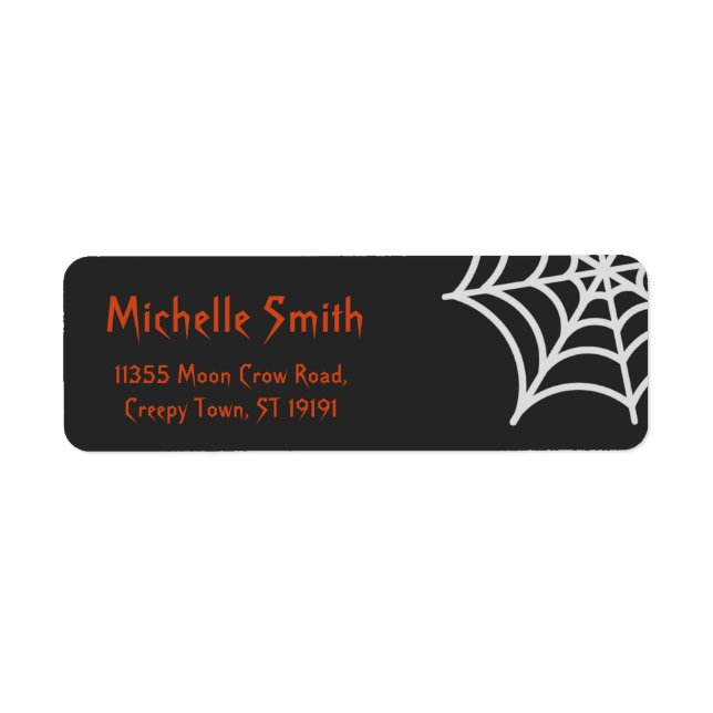 Personalised Custom Halloween Crow with Moon Label (Front)
