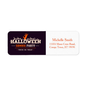 Personalised Custom Halloween Label