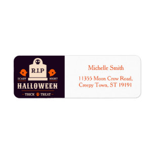 Personalised Custom Halloween Label