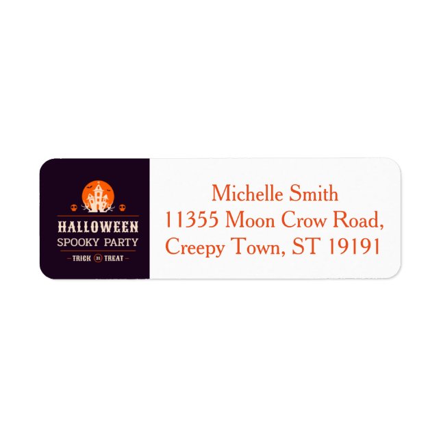 Personalised Custom Halloween Label (Front)