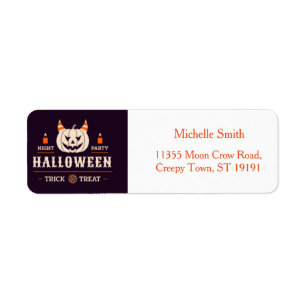 Personalised Custom Halloween Label