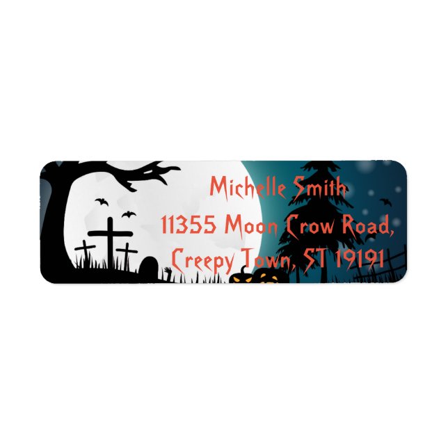 Personalised Custom Halloween Label (Front)