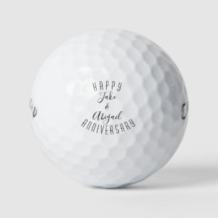Personalised Custom Happy Anniversary Golf Balls