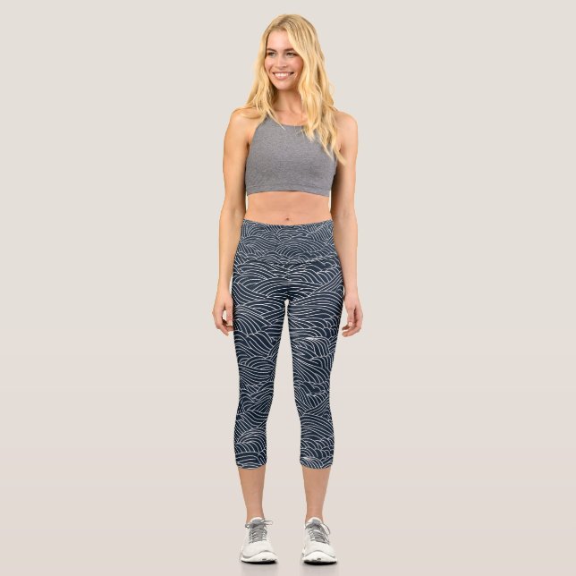 Personalised Custom High Waisted Yoga Capris (Front)