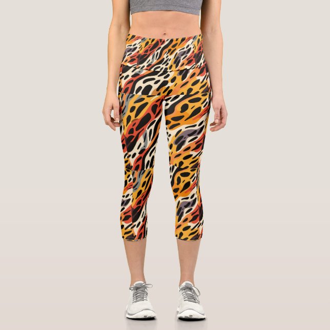 Personalised Custom High Waisted Yoga Capris (Front)