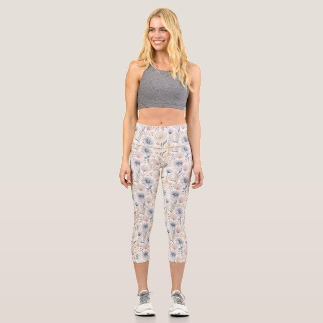 Personalised Custom High Waisted Yoga Capris (Front)