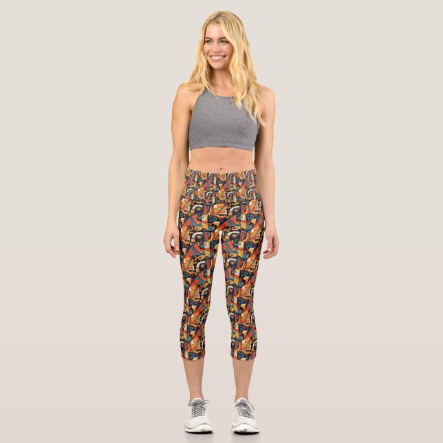Personalised Custom High Waisted Yoga Capris (Front)