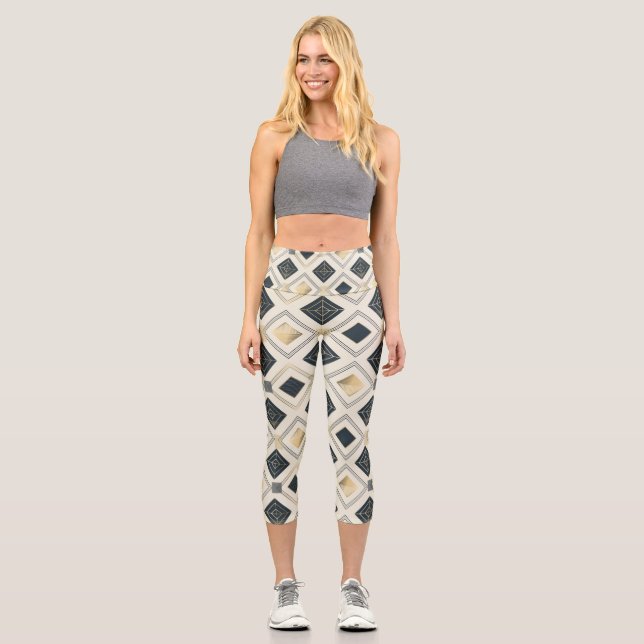 Personalised Custom High Waisted Yoga Capris (Front)