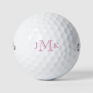 Personalised Custom Hot Pink Monogram Golf Balls