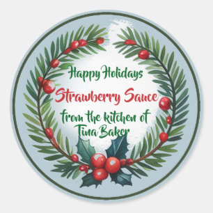 Personalised Custom Labels Holiday Festive