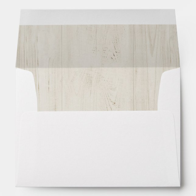 Personalised Custom Light Wood Lined Envelope (Back (Bottom))