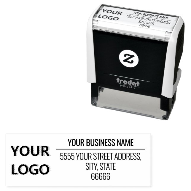 Personalised Custom Logo Address Self-inking Stamp (In Situ)