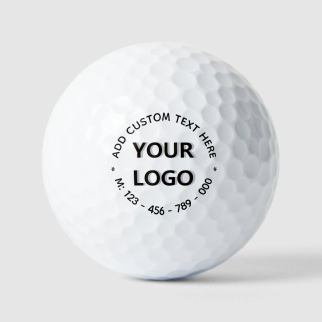 Personalised Custom Logo and Text Golf Balls Stamp (Front)