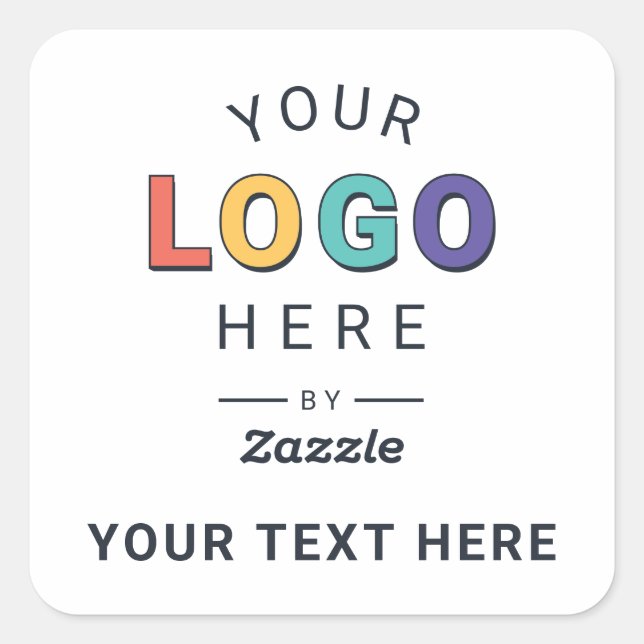 Personalised Custom Logo Business Square Sticker (Front)