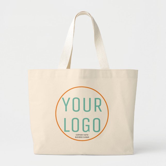 Personalised Custom Logo cotton Large Tote Bag (Front)