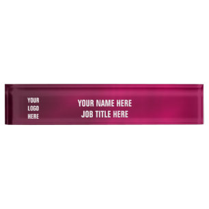 Personalised Custom Logo Elegant Desk Nameplate
