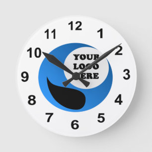Personalised Custom Logo Round Clock