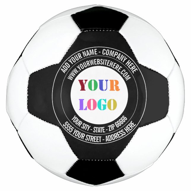 Personalised Custom Logo Text Branded Soccer Ball (Front)