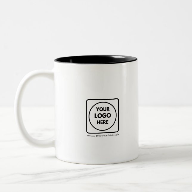 Personalised Custom Logo Two Tone Promo mug (Left)