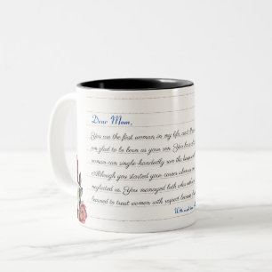 Personalised Custom Love Letter Handwritten Script Two-Tone Coffee Mug