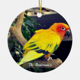 Personalised Custom Lovebird Photo Ceramic Tree Decoration