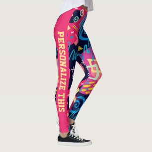 Personalised Custom Made Abstract Graffiti Art Leggings