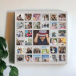 Personalised Custom Made Collage Faux Canvas Print<br><div class="desc">33 Photo Template Personalised Custom Made Collage faux canvas wall art from Ricaso - perfect keepsake - change the background colour by clicking on "customise further"</div>